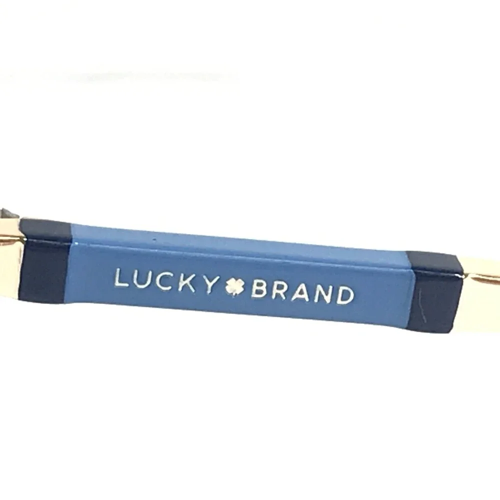 Lucky Brand Eyeglasses Frames D226 BLUE Gold Brown Tortoise Cat Eye 52-16-135